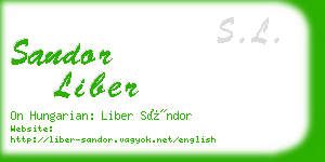 sandor liber business card